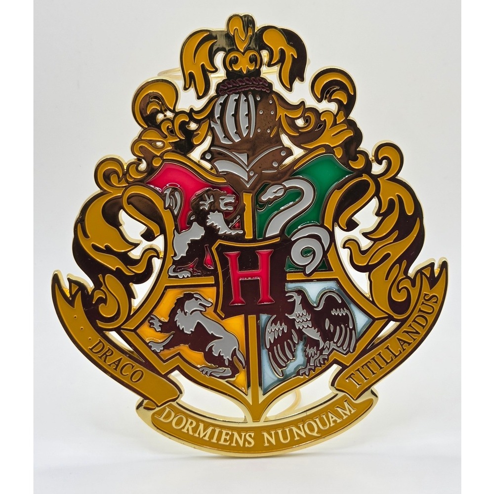 Harry Potter Hogwarts Crest Christmas Tree Topper & Wand Universal Studios